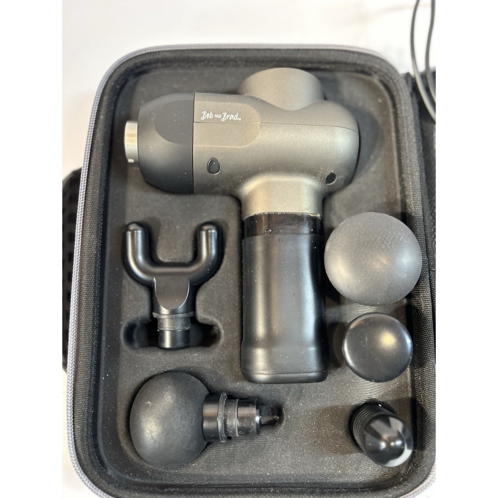 Bob and Brad C2 Massage Gun Deep Tissue Percussion Massager Case 5 Heads